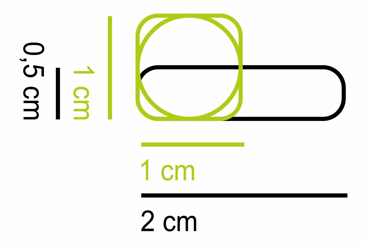 Etiket eget logo/form 1cm²